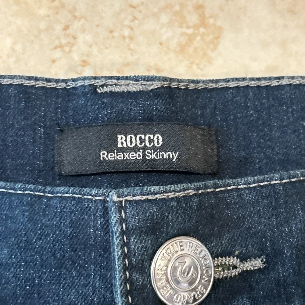 True Religion‎ Rocco Jean Men 36x32 Blue Denim Relaxed Skinny GGJD Last Call